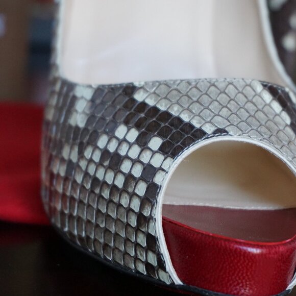 AUTHENTIC Christian Louboutin Very Prive 120 Python/Kid - Picture 3 of 7